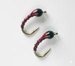 Blood Red Zebra Midge Tungsten Nymphs for Trout