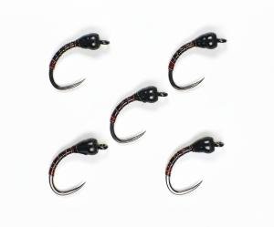 Mark's Premium Black and Blood Tungsten Nymphs