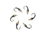 Chocolate Gold Zebra Midge Tungsten Nymphs for Trout