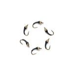 Chocolate Gold Zebra Midge Tungsten Nymphs for Trout