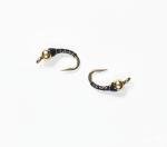 Chocolate Gold Zebra Midge Tungsten Nymphs for Trout
