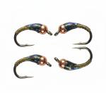 Copper Olive Tungsten Nymphs for Trout Fishing