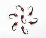 Black and Red Zebra Midge Tungsten Nymphs