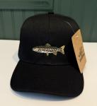 Rainbow Trout Embroidered Adjustable Black Fishing Cap