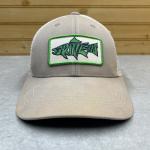 Men's Adjustable Beige White Trout Fishing Hat