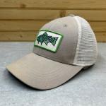 Men's Adjustable Beige White Trout Fishing Hat