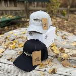 Rainbow Trout Embroidered Adjustable Black Fishing Cap