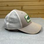 Men's Adjustable Beige White Trout Fishing Hat