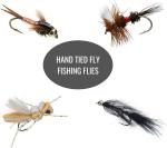 Trout Fly Box with Assorted Dry Flies & Nymphs