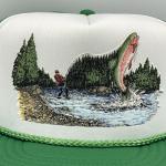 Vintage Trout Fishing Snapback Trucker Hat