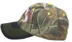 Camouflage Trout Fishing Embroidered Black Bill Cap