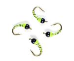 Chartreuse Zebra Midge Tungsten Nymphs - Trout Flies