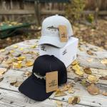Adjustable Grey Rainbow Trout Fishing Hat
