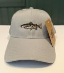 Adjustable Grey Rainbow Trout Fishing Hat