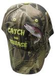 Camo Trout Fishing Embroidered Cap