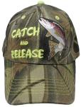 Camo Trout Fishing Embroidered Cap