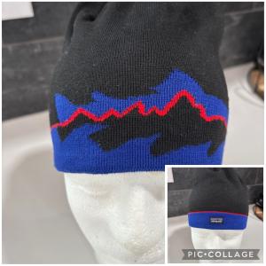 Patagonia Trout Mountain Scene Beanie Hat