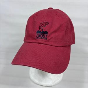 Trout Unlimited Red Cotton Strapback Fishing Hat