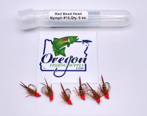 Red Beadhead Nymph Flies - Multiple Sizes