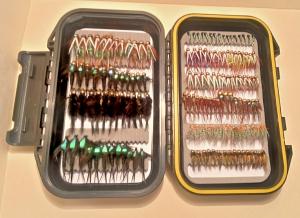 Fall Nymphs Fly Box with 143 Trout Flies