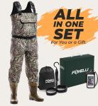 Foxelli Neoprene Chest Waders with Camouflage Design
