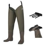 FISHINGSIR Waterproof Hip Waders with Cleated Sole