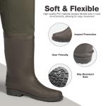 FISHINGSIR Waterproof Hip Waders with Cleated Sole
