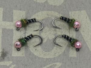 4 Pack of Size #16 Jigged Frenchie Nymphs