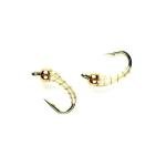 UV White Zebra Midge Tungsten Nymphs for Trout