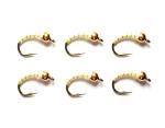 UV White Zebra Midge Tungsten Nymphs for Trout