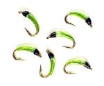 Green Bling Midge Nymphs for Trout Fishing