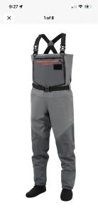 BASSDASH Convertible Breathable Fishing Waders, Size M 8-9