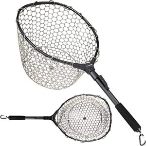 PLUSINNO Trout Fishing Net - Soft Rubber Mesh