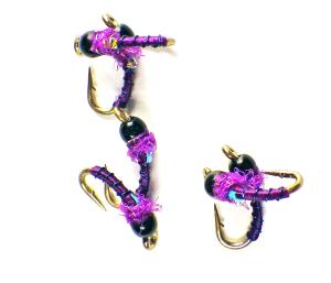 Mirage Frenchie Tungsten Nymphs UV Purple #16