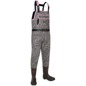 HISEA Women's Insulated Leopard Chest Waders