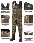 HISEA Men's Waterproof Chest Waders with Insulated Boots