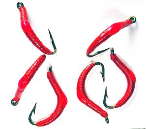 Red San Juan Worm Trout Fly Fishing Nymphs