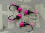 Pink #16 Jigged Competition Tag Nymphs - 4 Pack