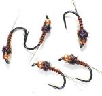 KGB Tungsten Chocolate Nymphs for Trout Fishing