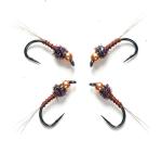 KGB Tungsten Chocolate Nymphs for Trout Fishing