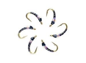 UV Black Beauty Midge Nymphs for Trout Fishing