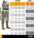 Waterproof Camo Chest Waders with 14" Boot