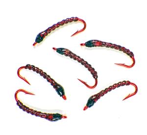 Big Mac Blood Worm Nymphs for Trout Fishing