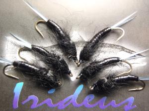 Irideus Dark Star Black Stonefly Nymph Flies