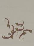 Red Copper Zebra Midge Nymphs for Trout #18