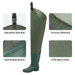 FISHINGSIR Waterproof Hip Waders with Cleated Sole