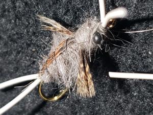 CALLIBAETIS NYMPH GRAY SIZE 12 FLY FISHING FLIES