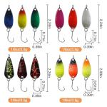 12pcs Spoon Fishing Lures for Trout, Trolling/Casting Spinner bait