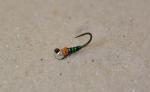 6 Tungsten Pearl-Orange Perdigon Jig Head Flies