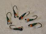 6 Tungsten Pearl-Orange Perdigon Jig Head Flies